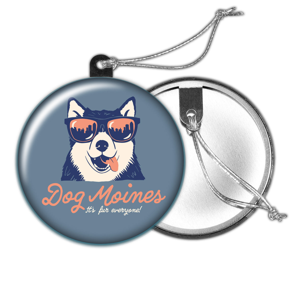 Dog Moines Holiday Ornament - Bozz Prints