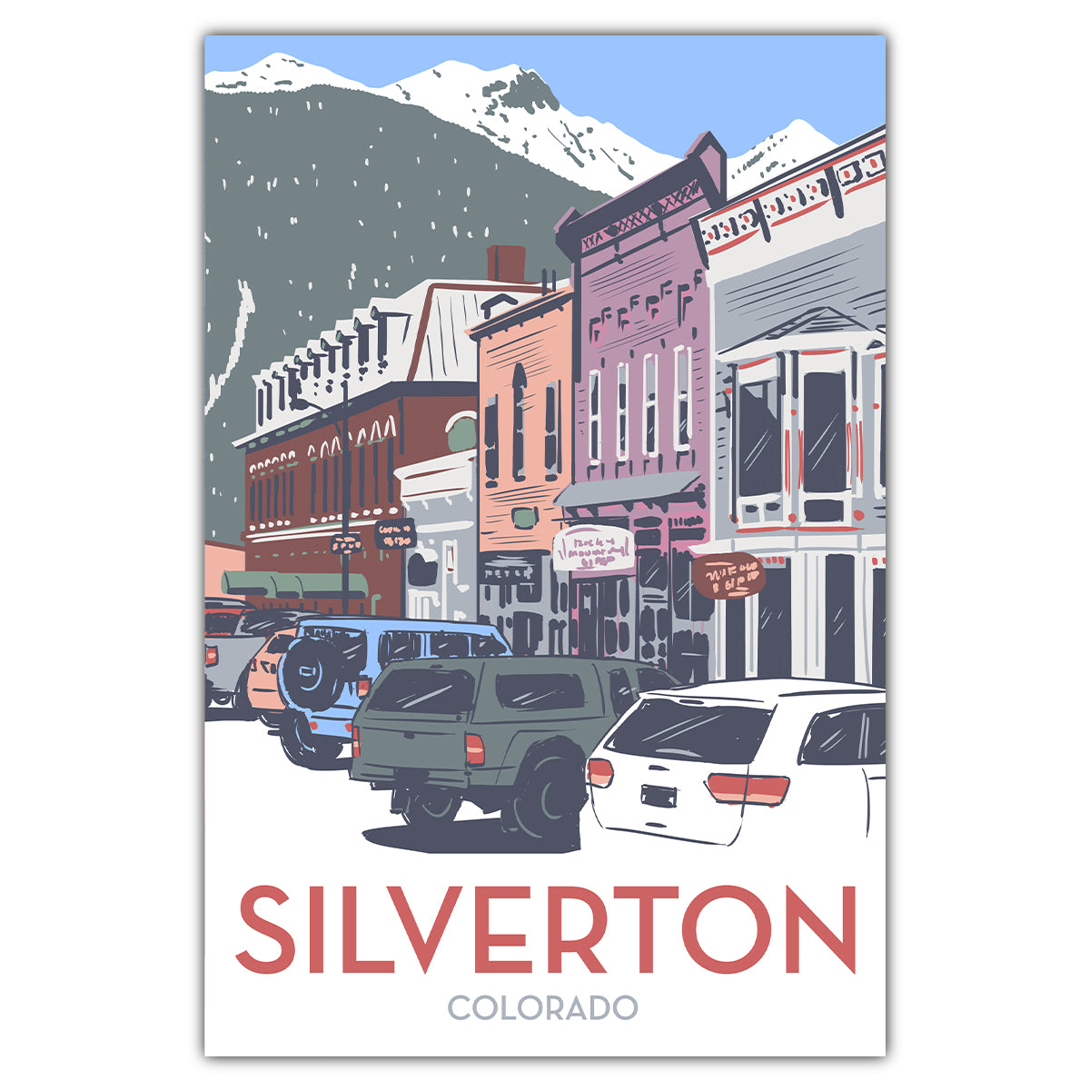 Downtown Silverton Postcard - Bozz Prints