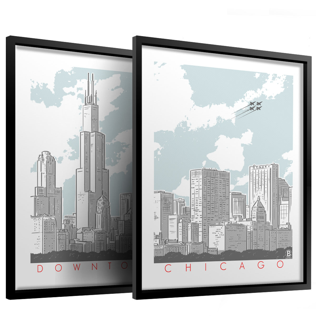 Downtown Chicago Print Set - Bozz Prints