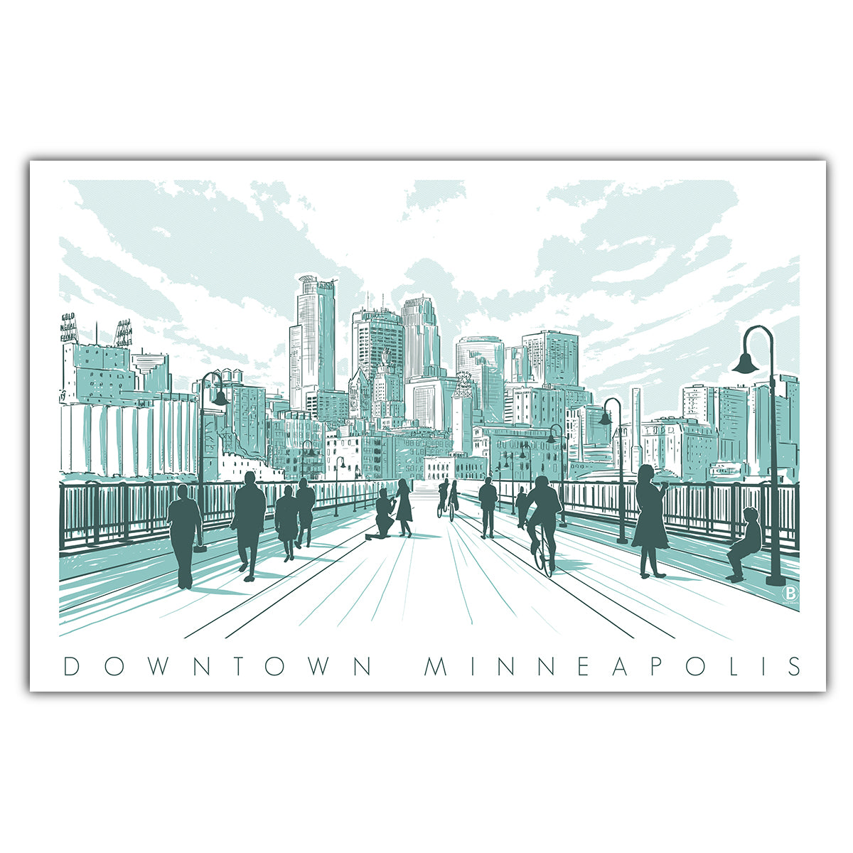 Downtown Minneapolis Postcard - Bozz Prints