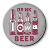 Drink Iowa Beer Round Coaster - Bozz Prints