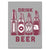 Drink Iowa Beer Greeting Card - Bozz Prints