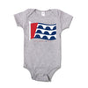 Des Moines Flag Grey Onesie - Bozz Prints