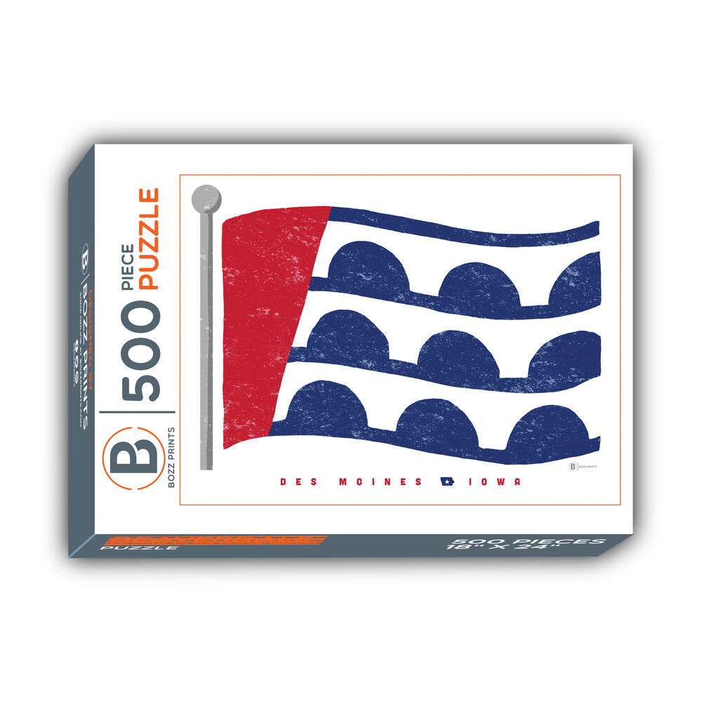 Des Moines Flag Jigsaw Puzzle - Bozz Prints