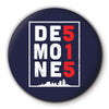 Des Moines 515 Round Coaster - Bozz Prints