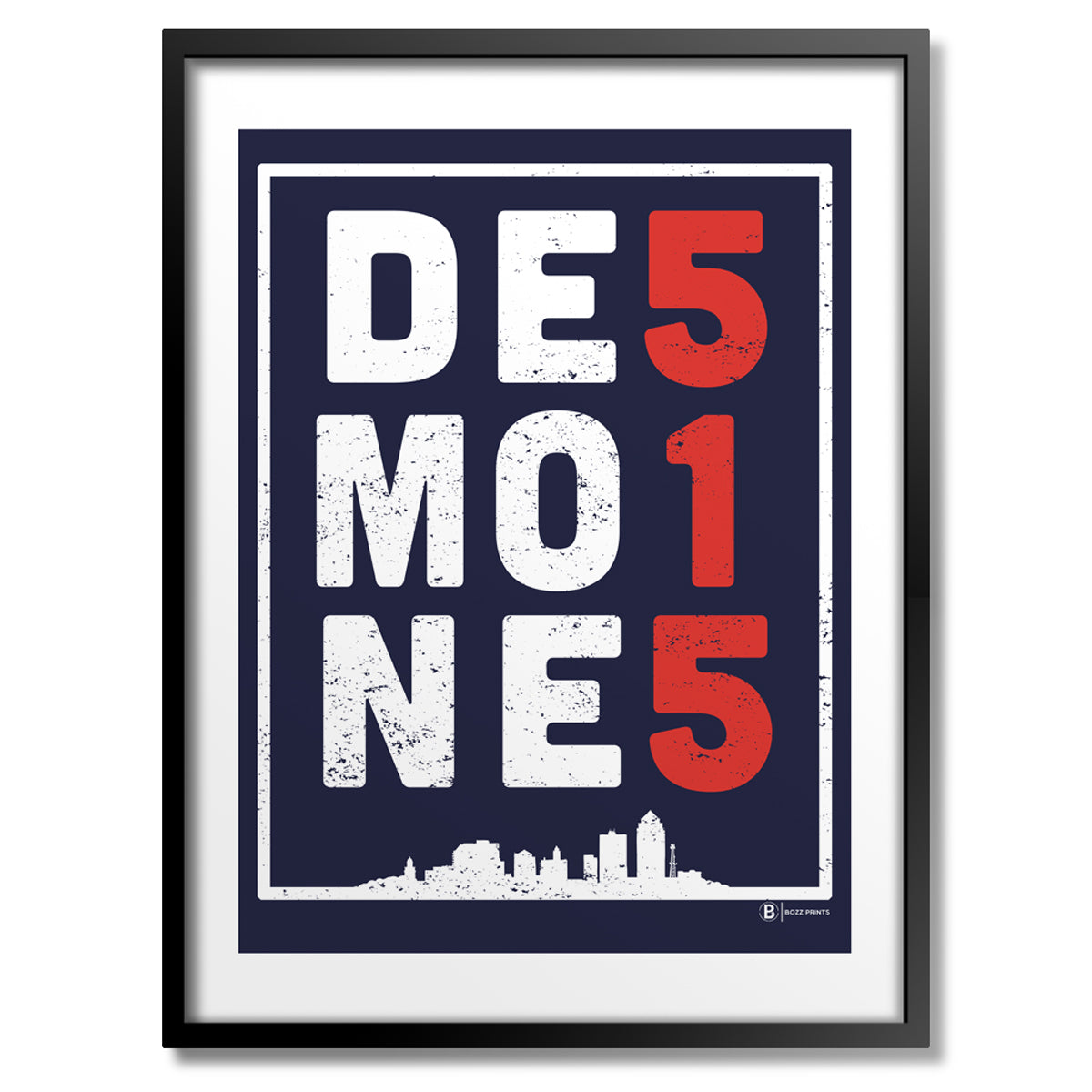 Des Moines 515 Print - Bozz Prints
