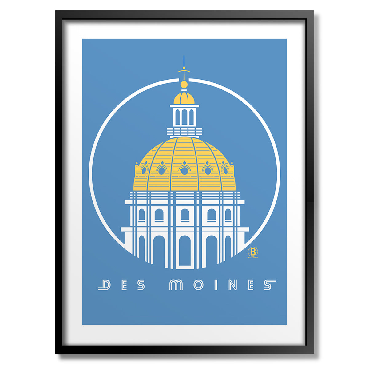 Des Moines Capitol Icon Print - Bozz Prints