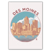 Des Moines Circle Greeting Card - Bozz Prints