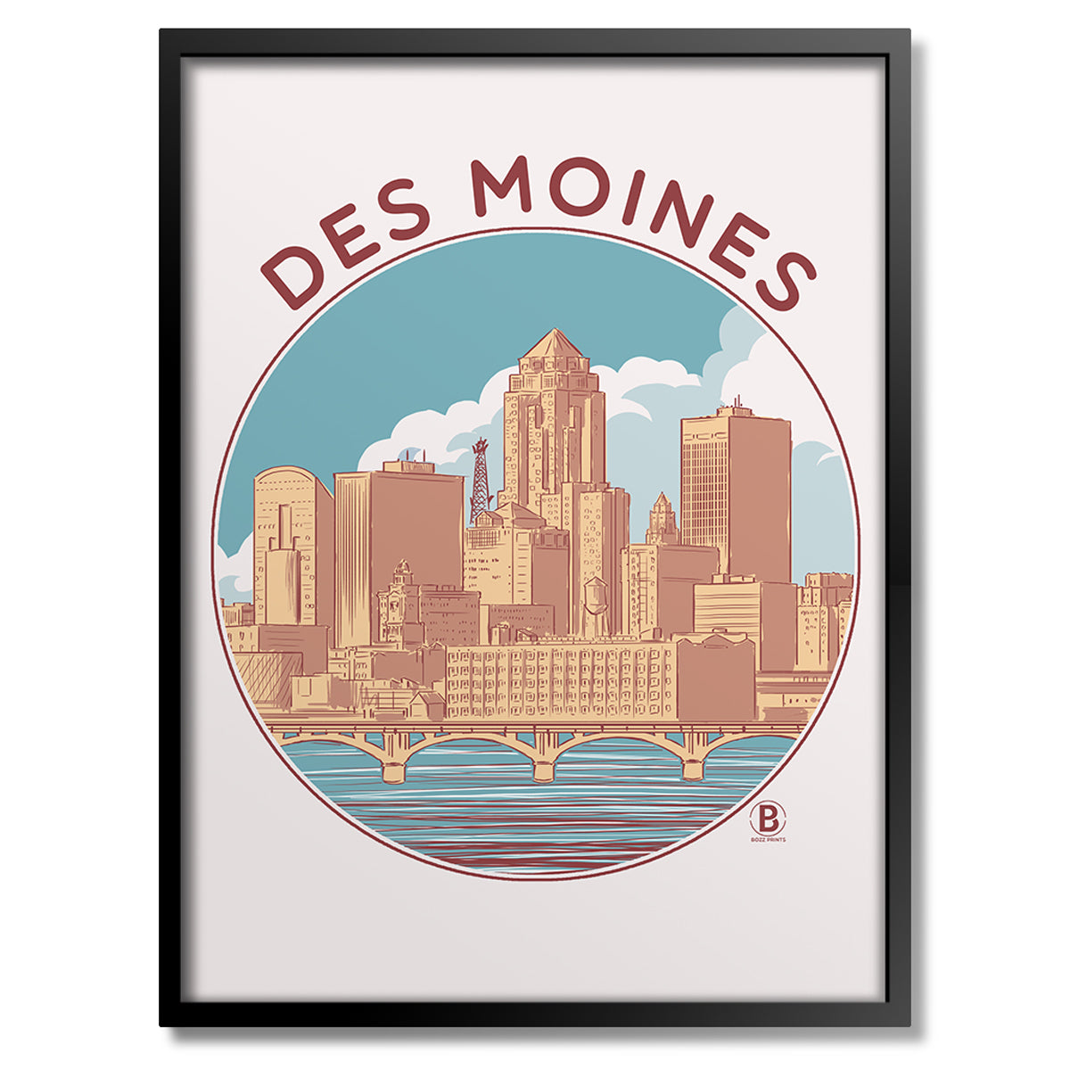 Des Moines Circle Print - Bozz Prints
