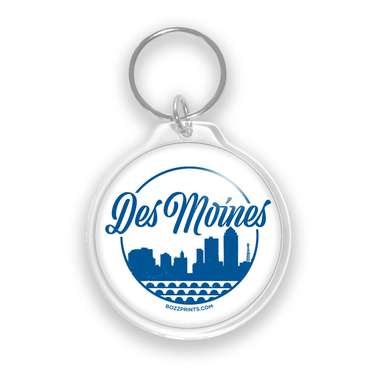 Des Moines Hometown Keychain - Bozz Prints