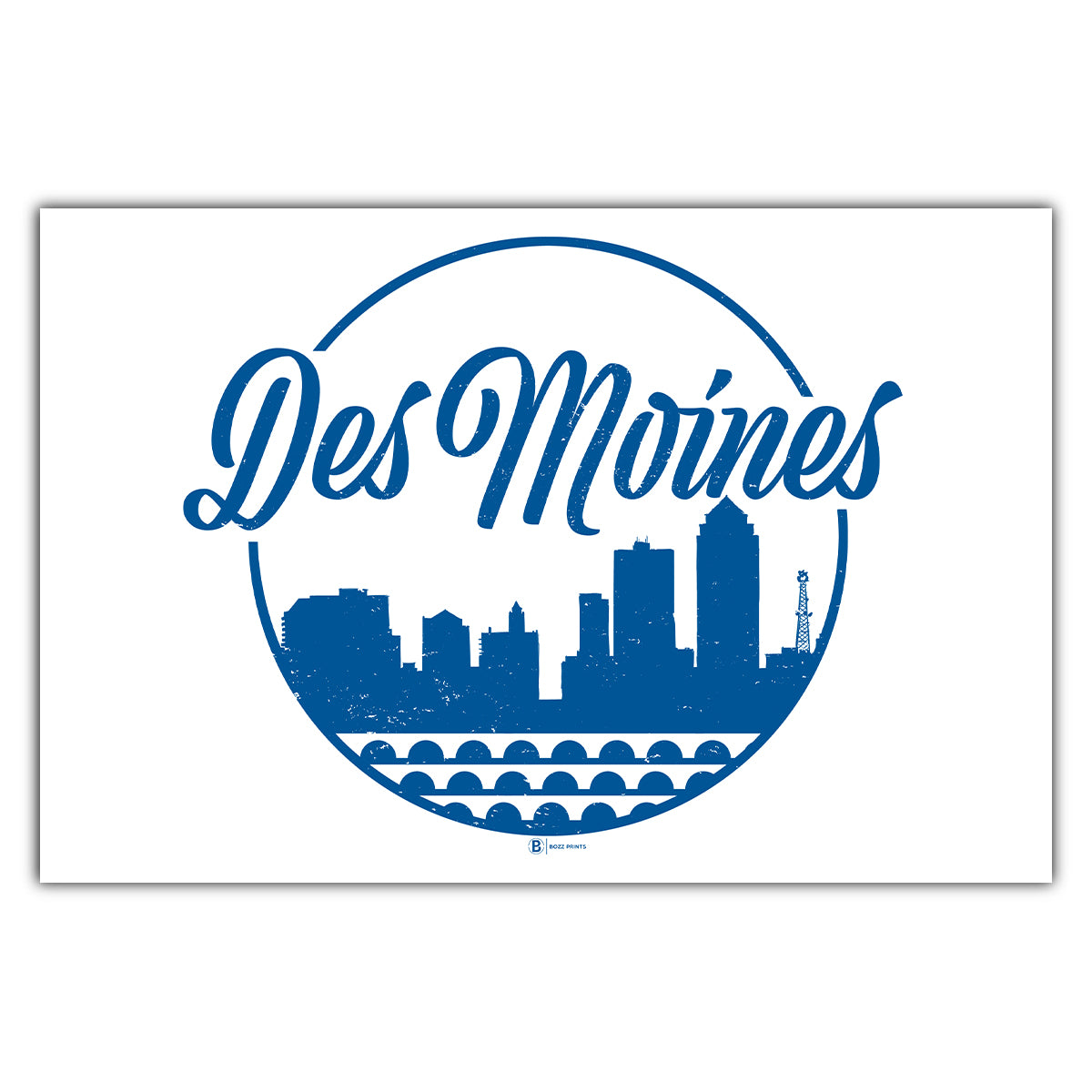 Des Moines Hometown Postcard - Bozz Prints