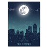Des Moines Moon Greeting Card - Bozz Prints