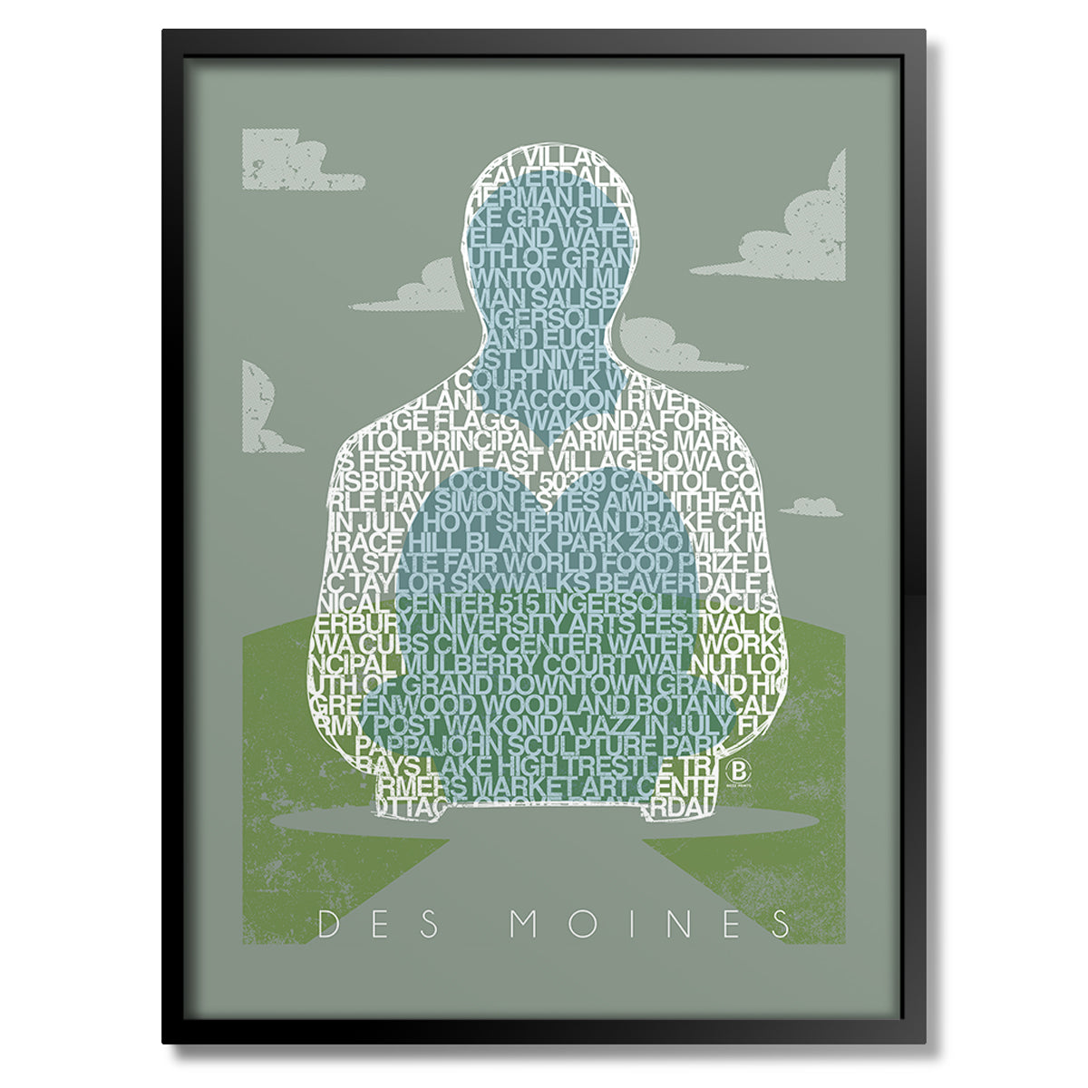 Des Moines Sculpture Print - Bozz Prints