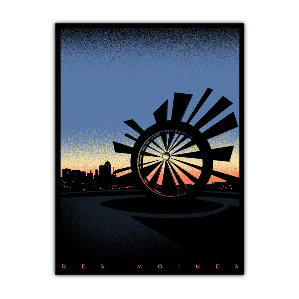 Des Moines Shattering Skyline - Bozz Prints