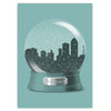 Des Moines Snow Globe Greeting Card - Bozz Prints