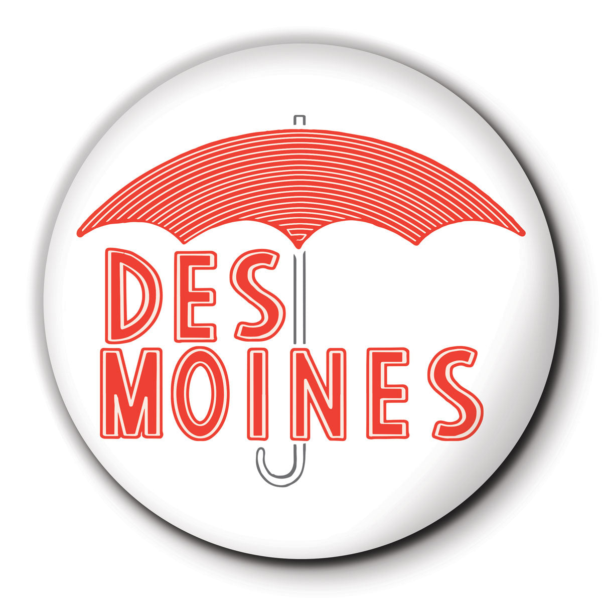 Des Moines Umbrella Round Coaster - Bozz Prints