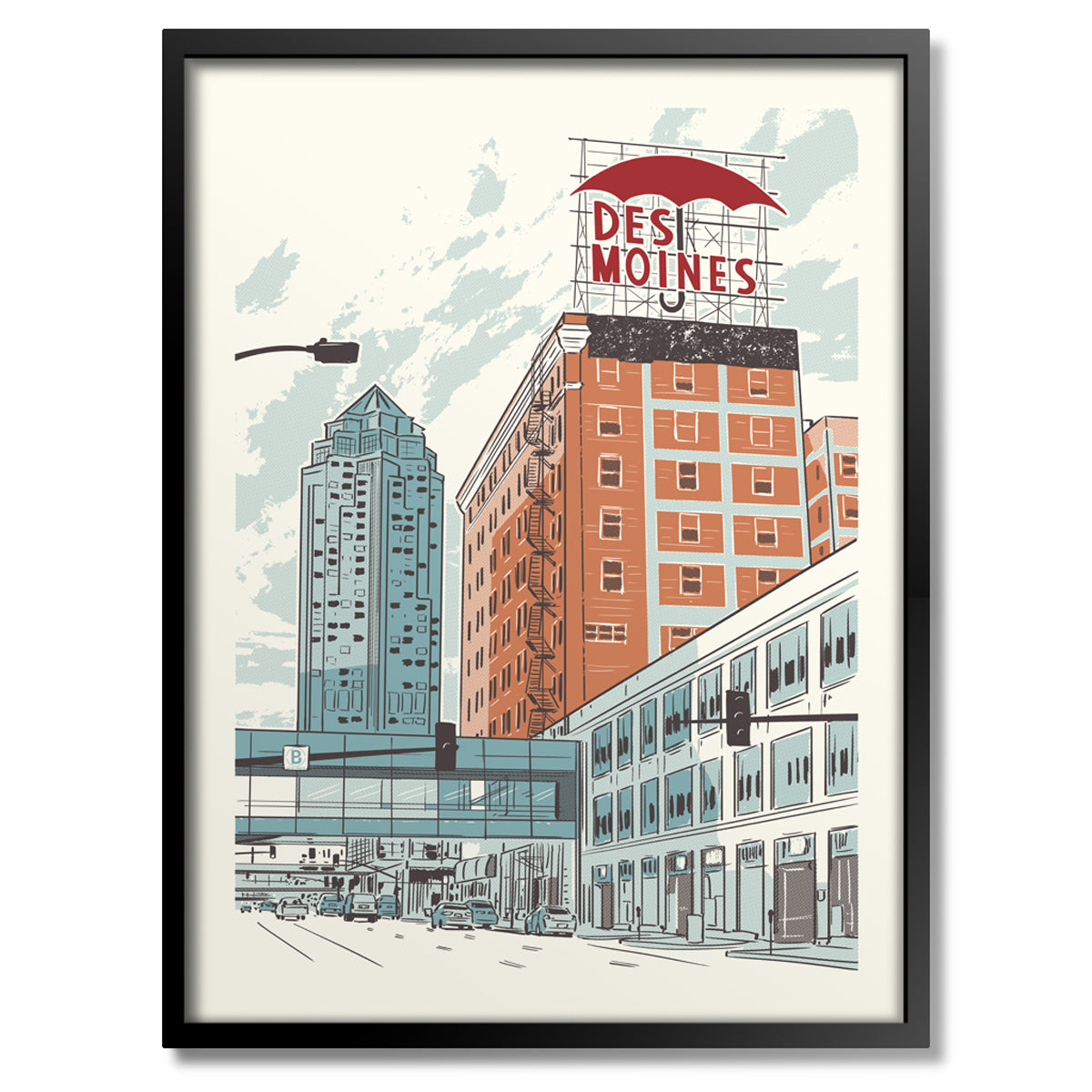 Des Moines Umbrella Print - Bozz Prints