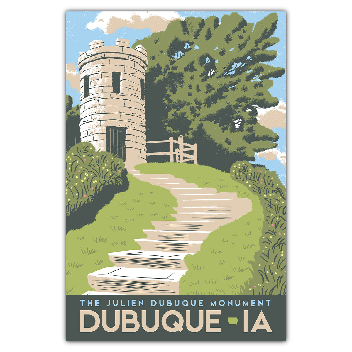 Dubuque Monument Postcard - Bozz Prints