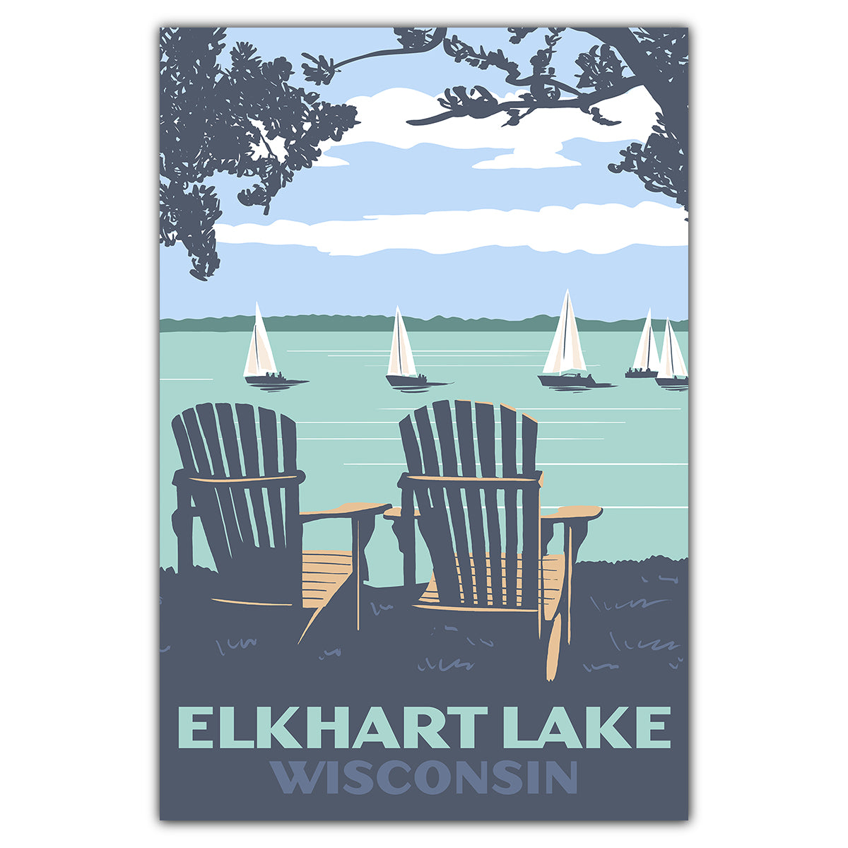 Elkhart Lake Wisconsin Postcard