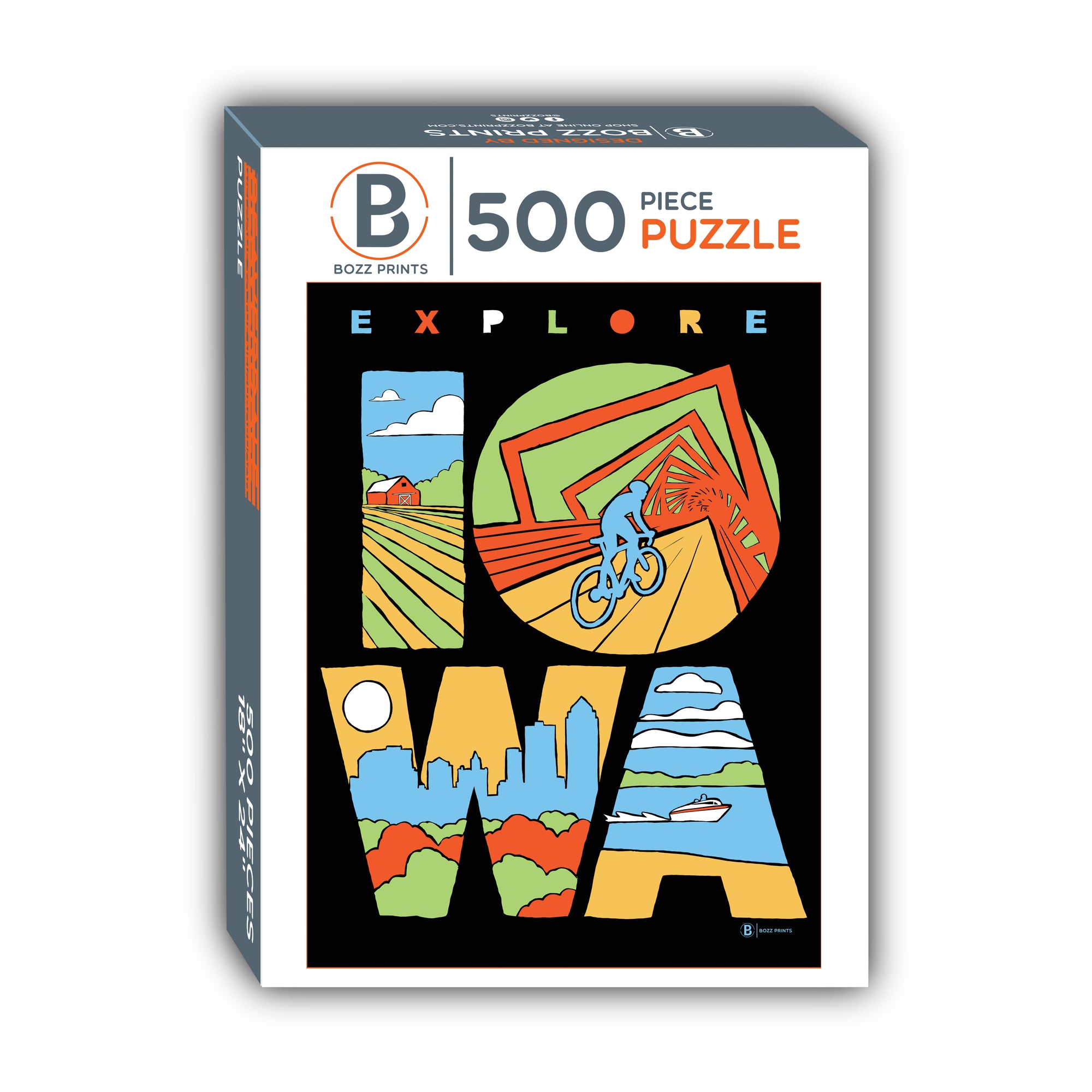 Explore Iowa Jigsaw Puzzle - Bozz Prints