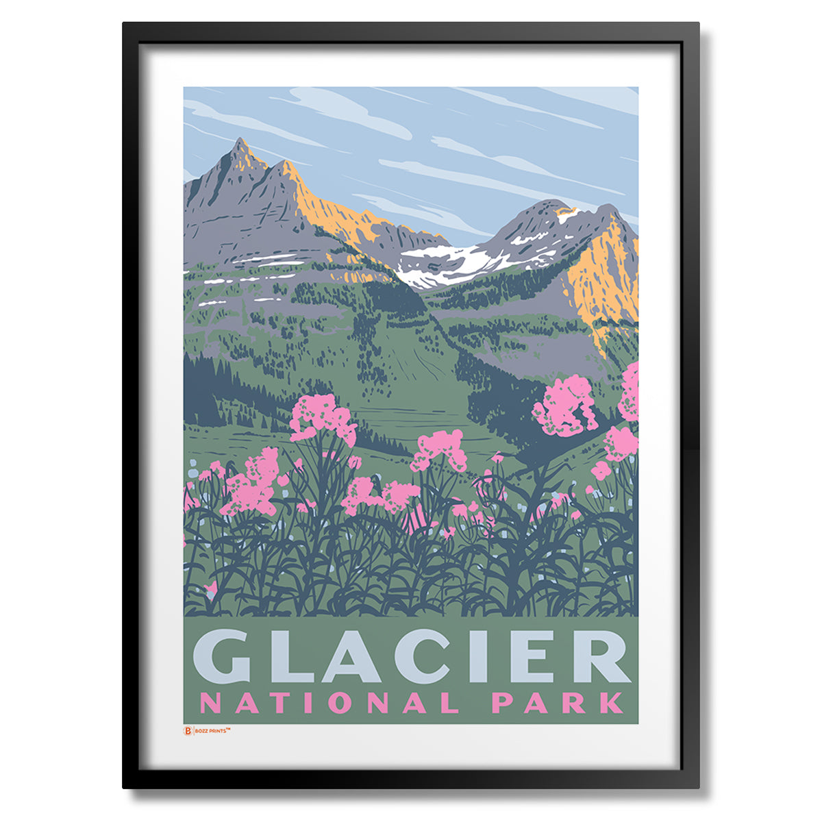 Glacier National Park Garden Wall Print - Bozz Prints