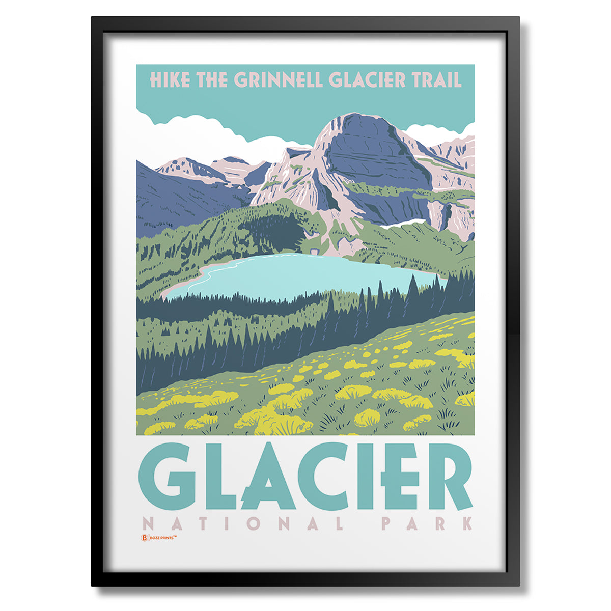 Glacier National Park Grinnell Lake Print - Bozz Prints