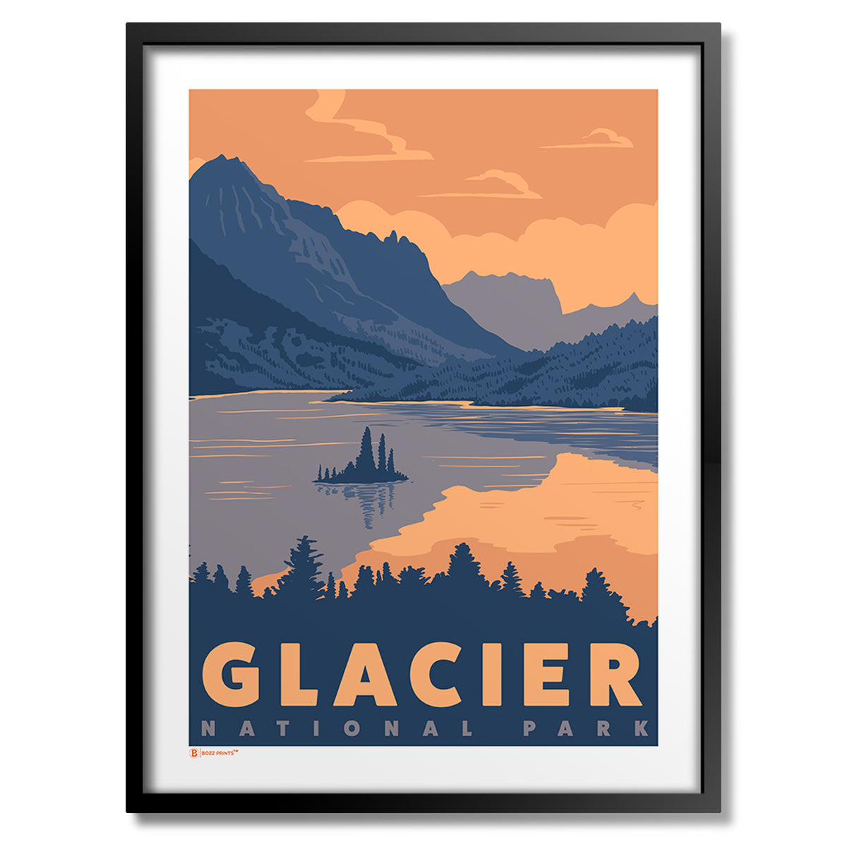 Glacier National Park St. Mary Lake Print - Bozz Prints