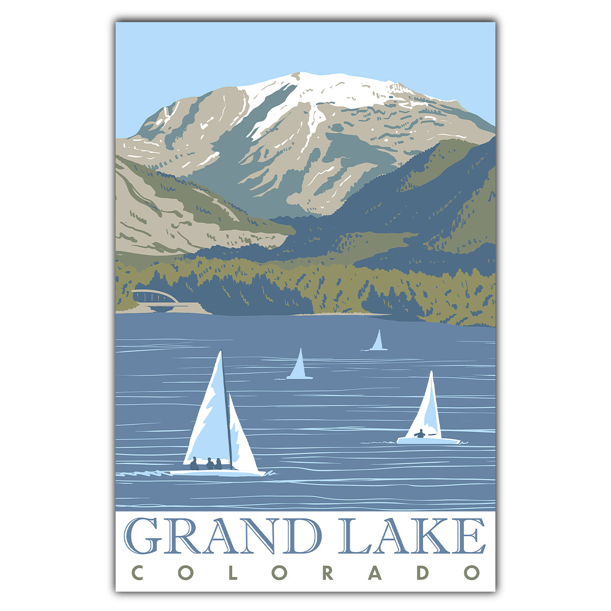 Grand Lake Colorado Postcard - Bozz Prints