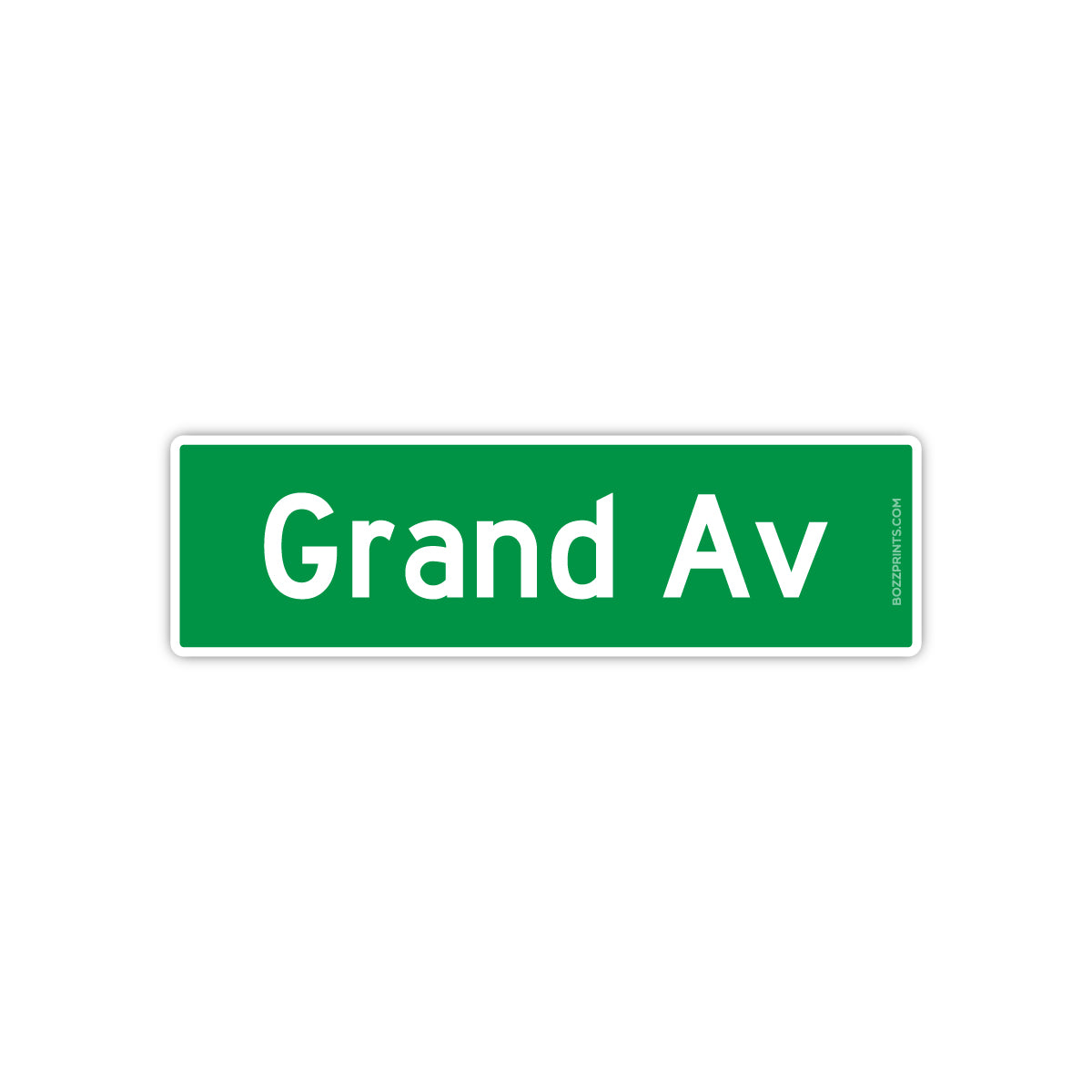 Grand Avenue - Des Moines Street Signs - Bozz Prints