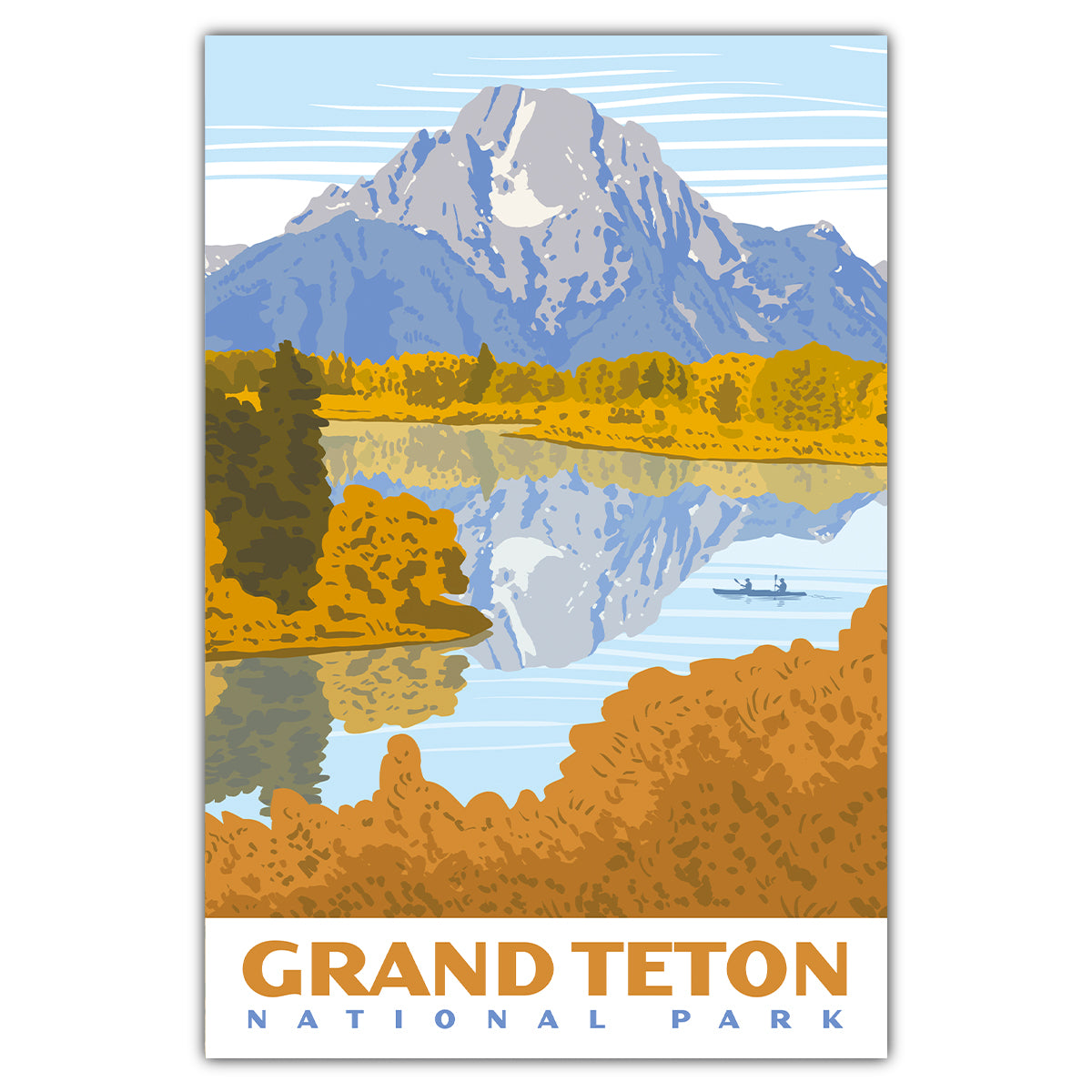 Grand Teton National Park Oxbow Bend Postcard - Bozz Prints