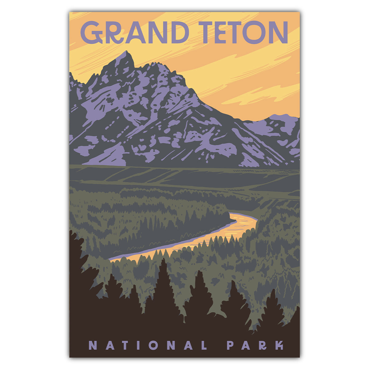 Grand Teton National Park Snake River Overlook Postcard - Bozz Prints