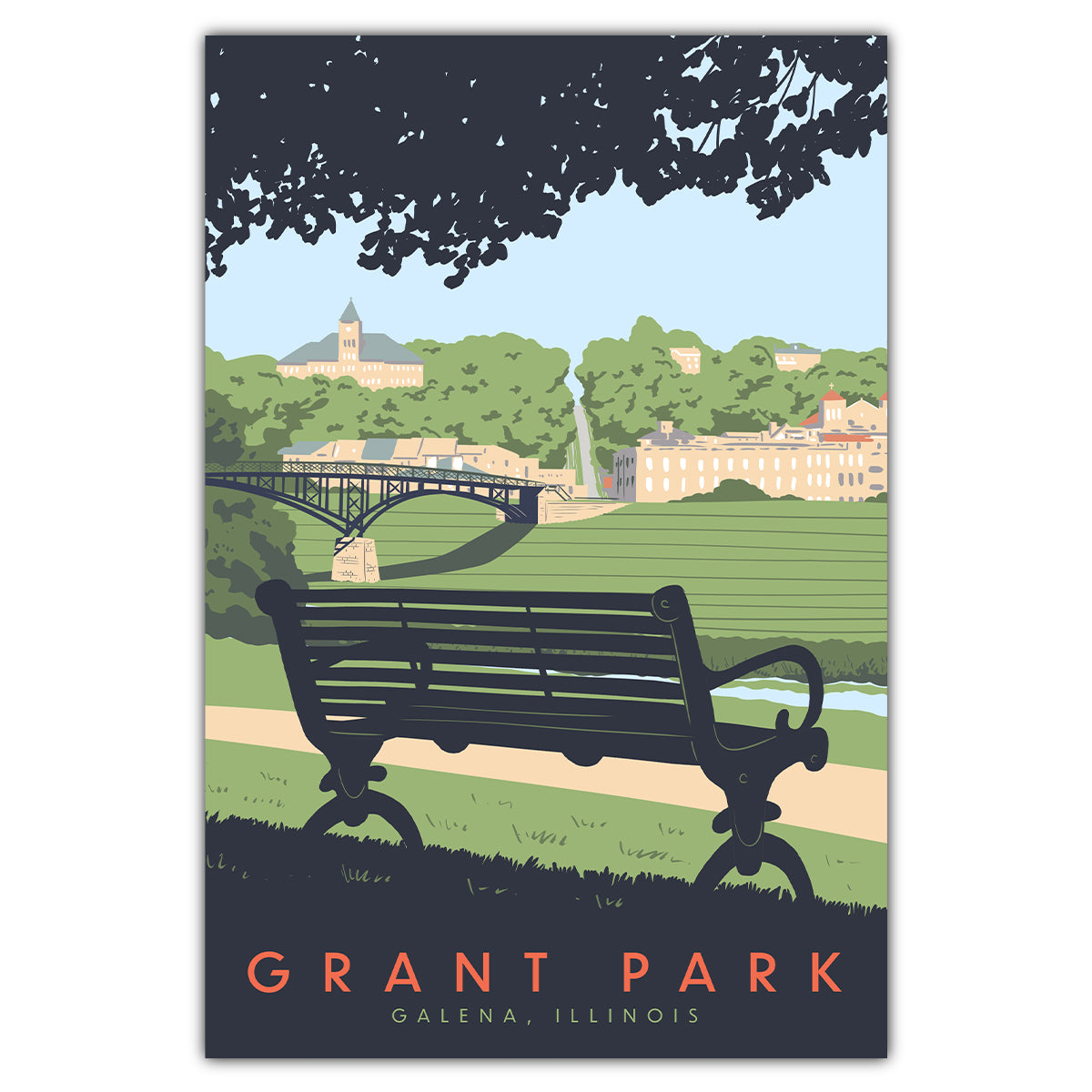 Grant Park Galena Postcard - Bozz Prints