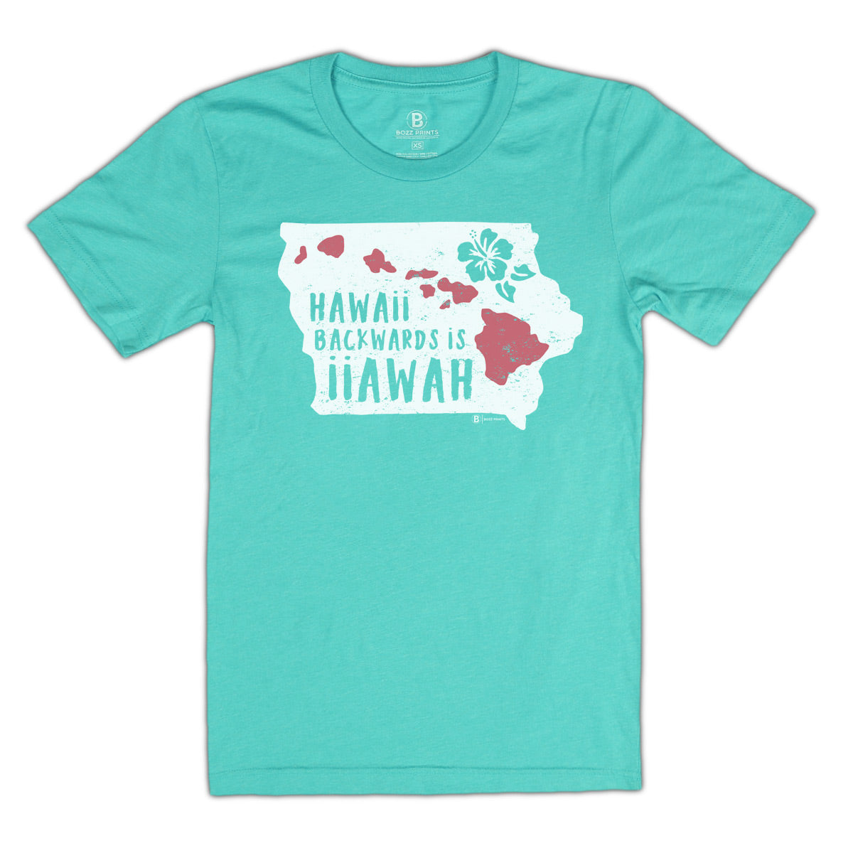 Hawaii Backwards is Iiawah Seafoam T-Shirt - Bozz Prints