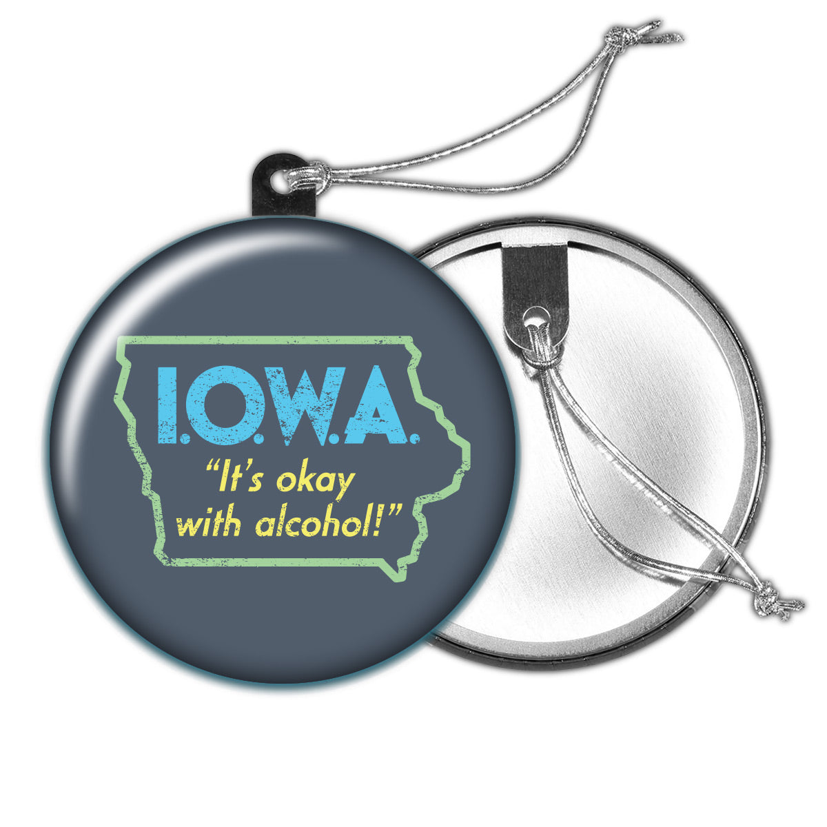 I.O.W.A. It's Ok With Alcohol Holiday Ornament - Bozz Prints