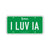 I Luv IA License Plate - Bozz Prints