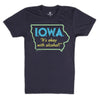I.O.W.A. (It&#39;s Okay With Alcohol) Navy T-Shirt - Bozz Prints