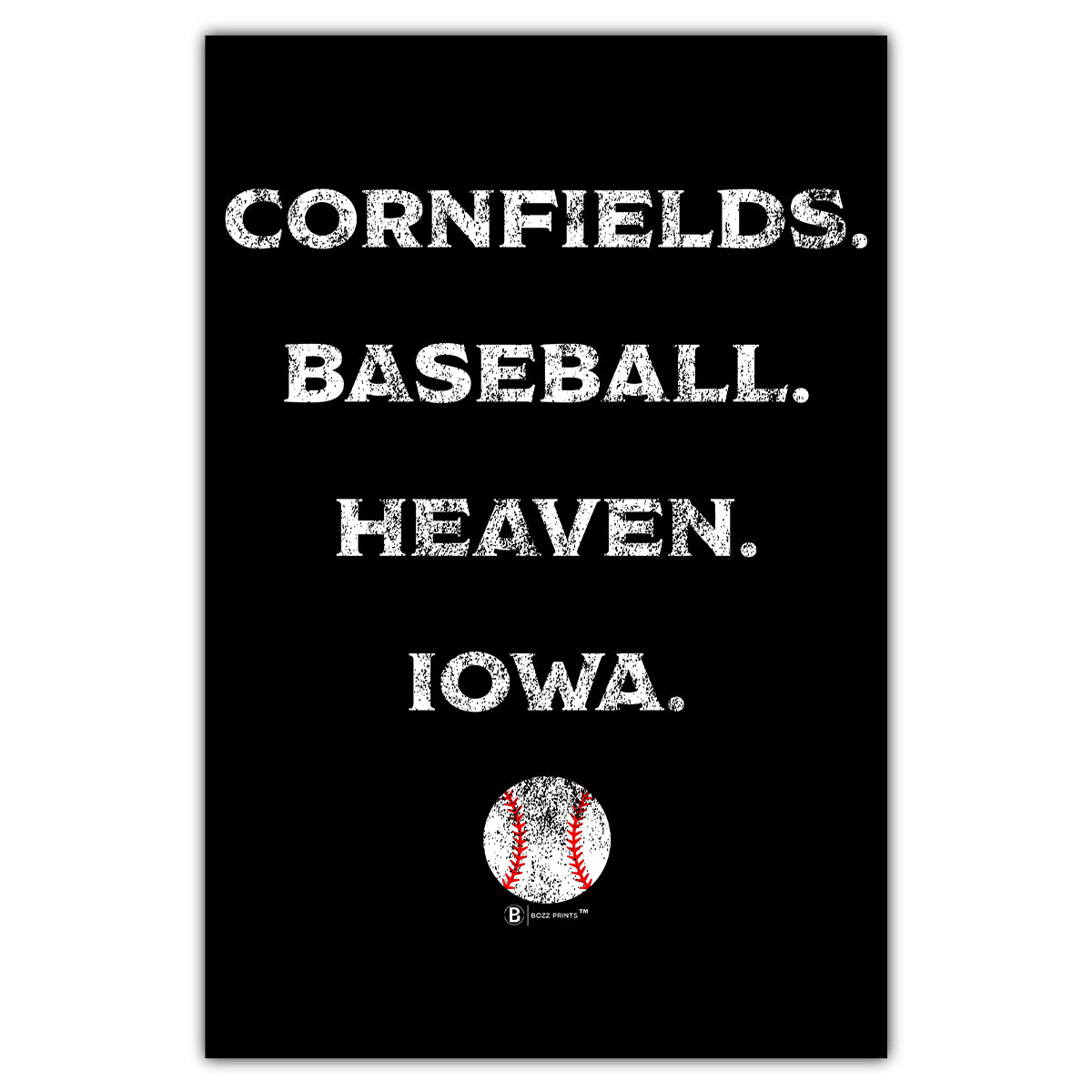 Iowa Baseball Heaven Postcard - Bozz Prints