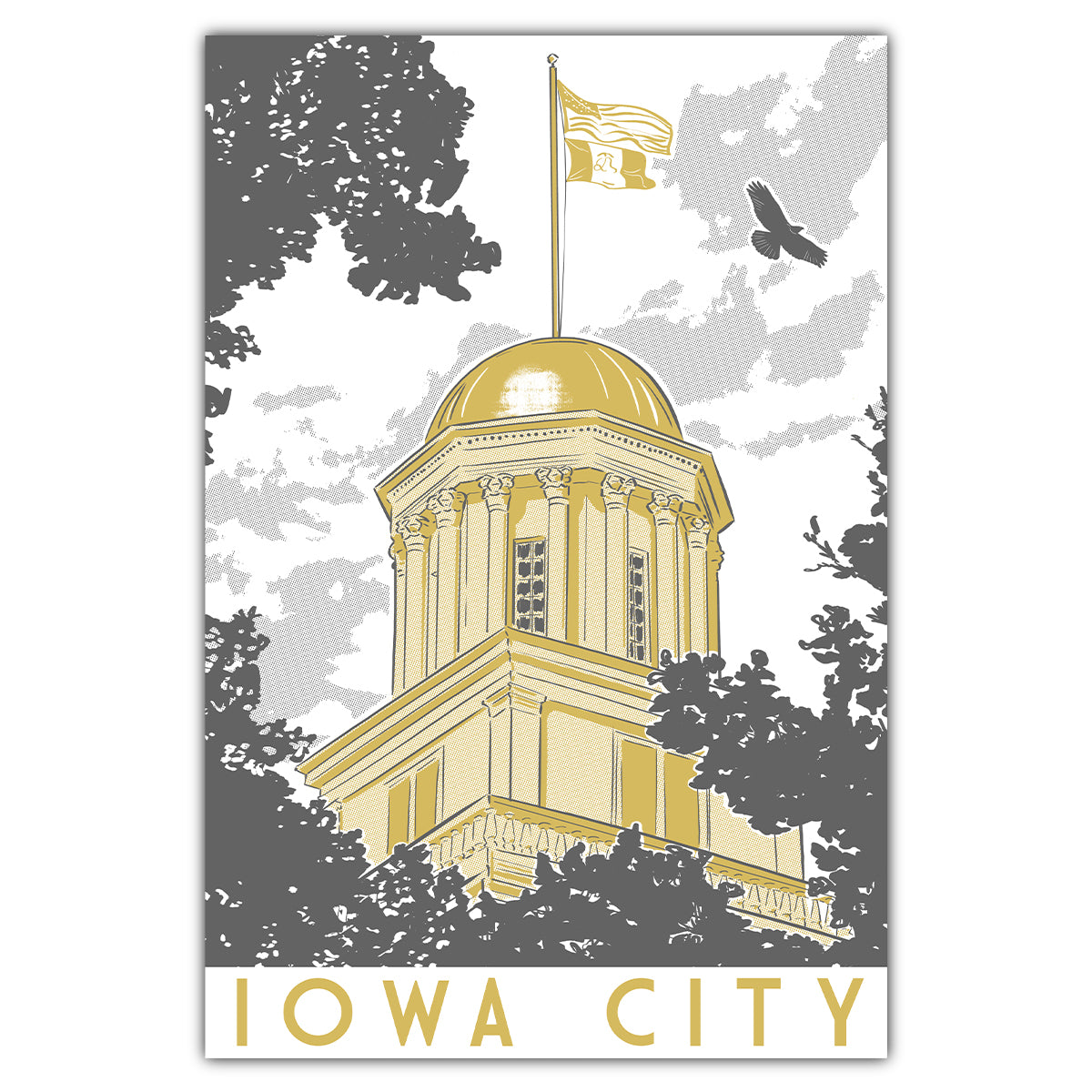 Iowa City Capitol Postcard - Bozz Prints