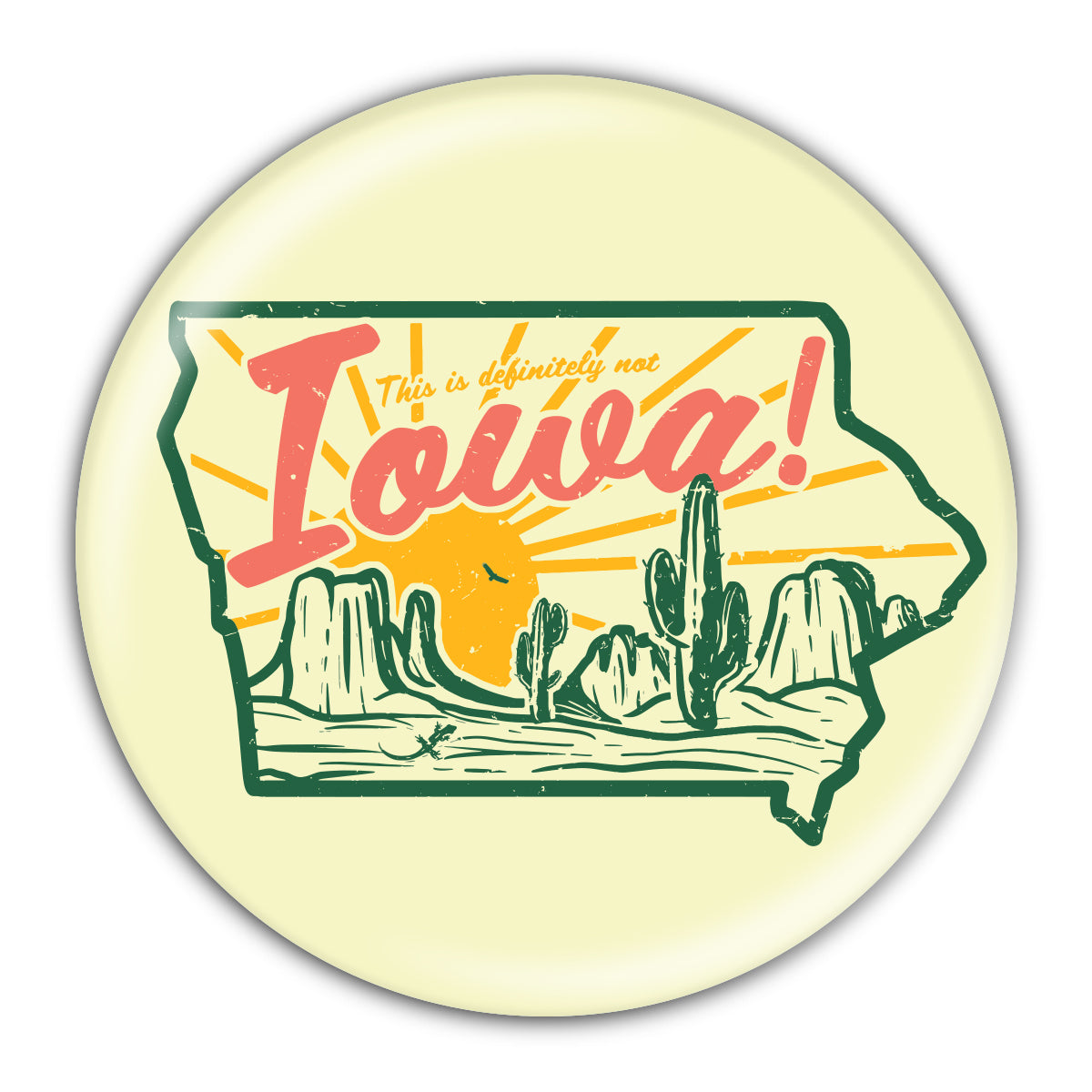 Iowa Desert Round Coaster - Bozz Prints