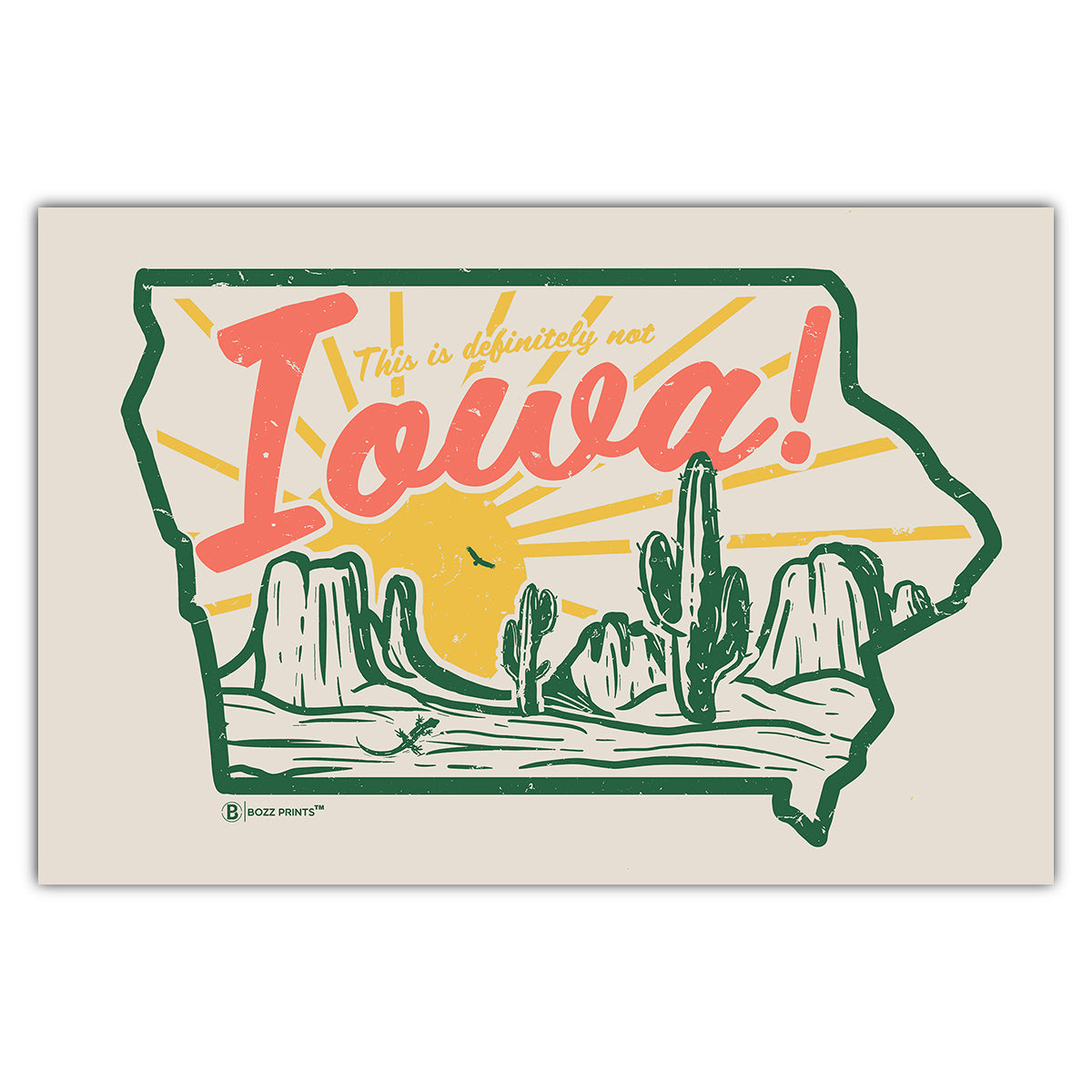 Iowa Desert Postcard - Bozz Prints