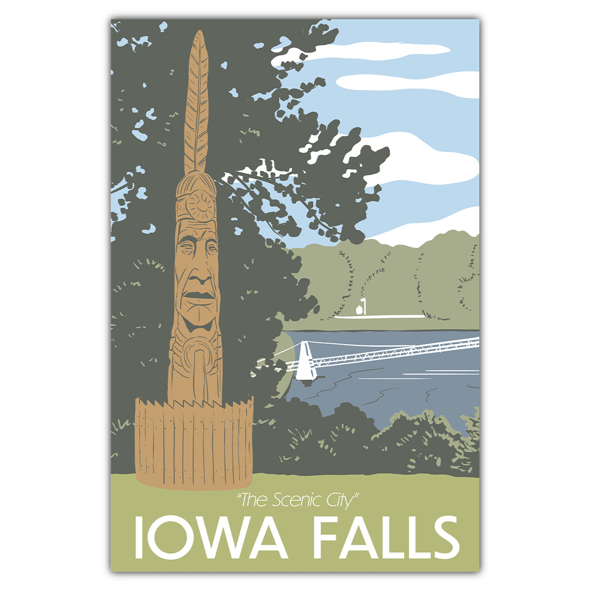 Iowa Falls Postcard - Bozz Prints
