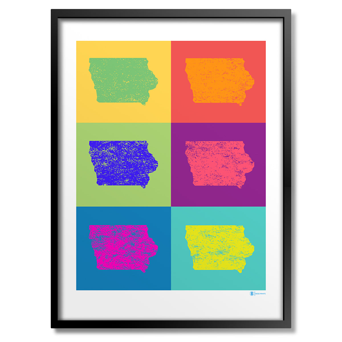 Iowa Pop Art Print - Bozz Prints