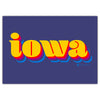 Iowa Retro Greeting Card - Bozz Prints