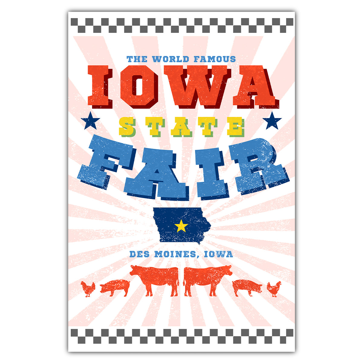 The World Famous Iowa State Fair Postcard - Bozz Prints