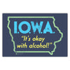 I.O.W.A. (It&#39;s Ok With Alcohol) Navy Postcard - Bozz Prints