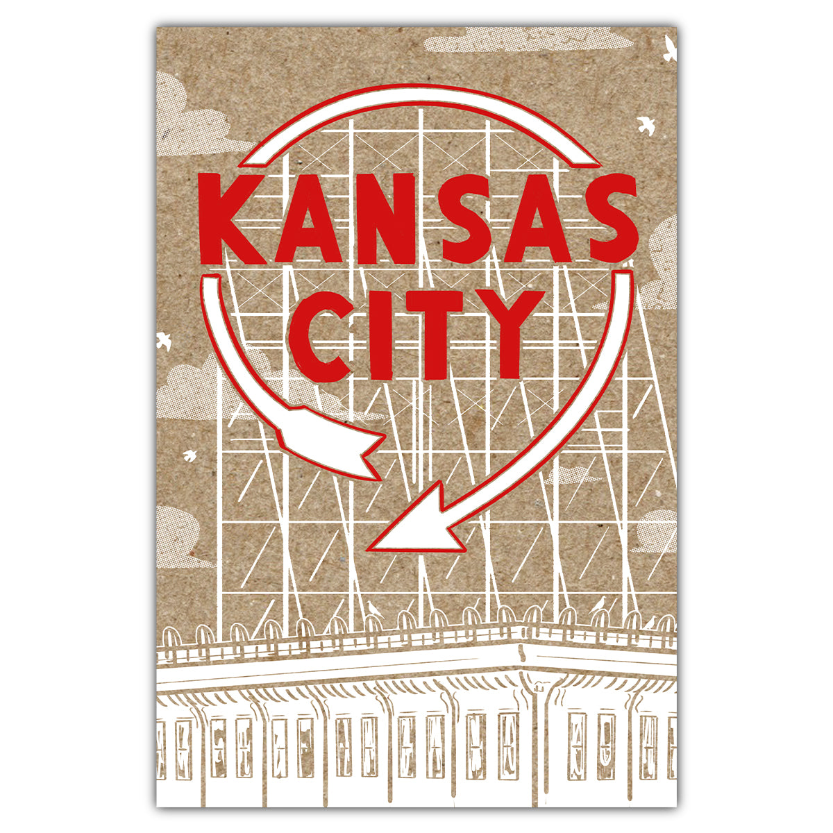 Kansas City Auto Sign Postcard - Bozz Prints