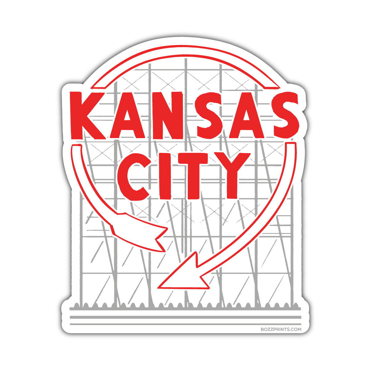 Kansas City Chiefs Vinyl Decal Sticker – Choose From 5 Sizes – Multi-Color Team Logo