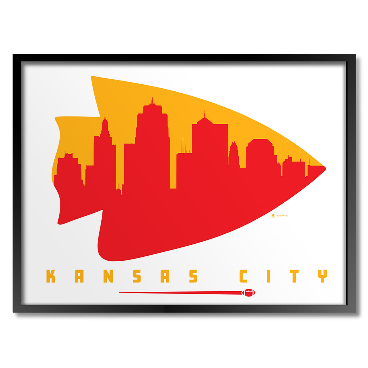 Kansas City Football Print - Bozz Prints