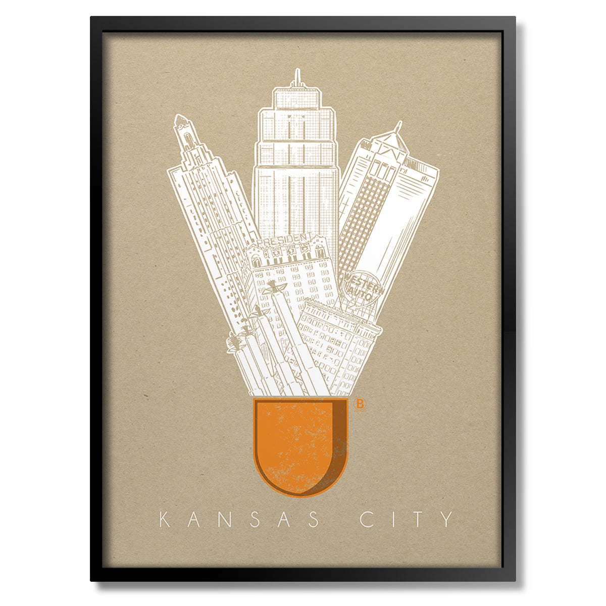 Kansas City Icons Print - Bozz Prints