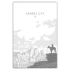 Kansas City Skyline Postcard - Bozz Prints